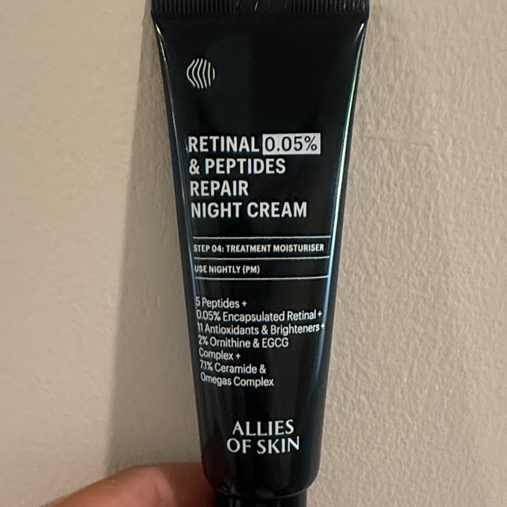 Allies of Skin Retinal & Peptides Repair Night Cream - Black Tube new